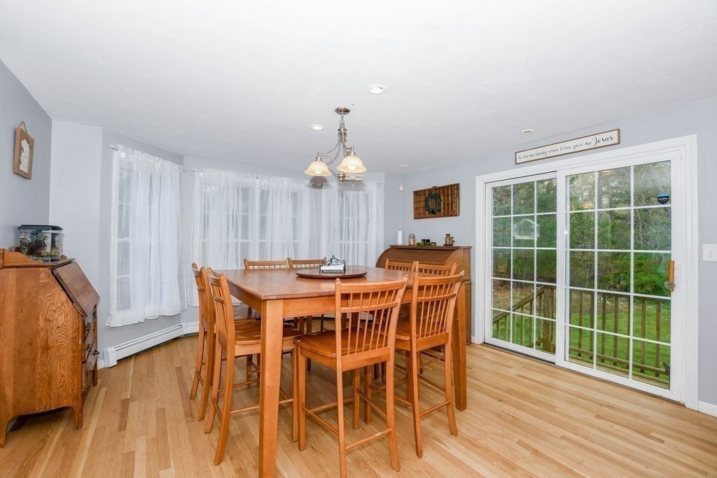 116 Tispaquin Street Middleboro, MA 02346 - Photo 9 of 37 a view of a dining room with furniture window and wooden floor