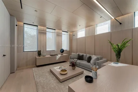 a view of an outdoor space with a garden