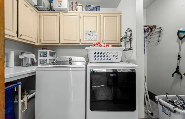 a kitchen with lots of counter top space