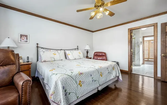 a view of water with a yard