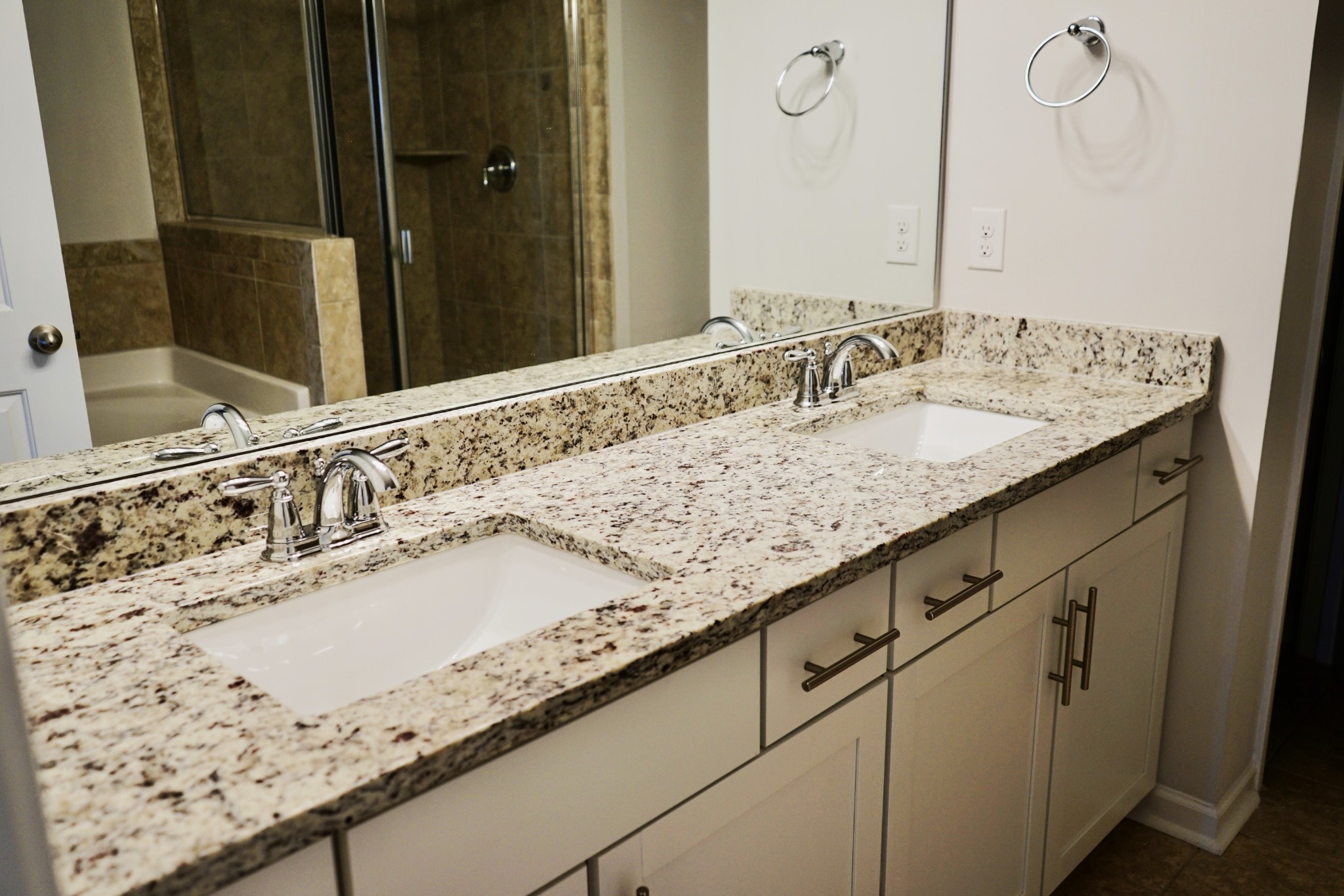 4221 Grapevine Loop Smyrna, TN 37167 - Photo 9 of 18 a bathroom with a granite countertop sink and a mirror