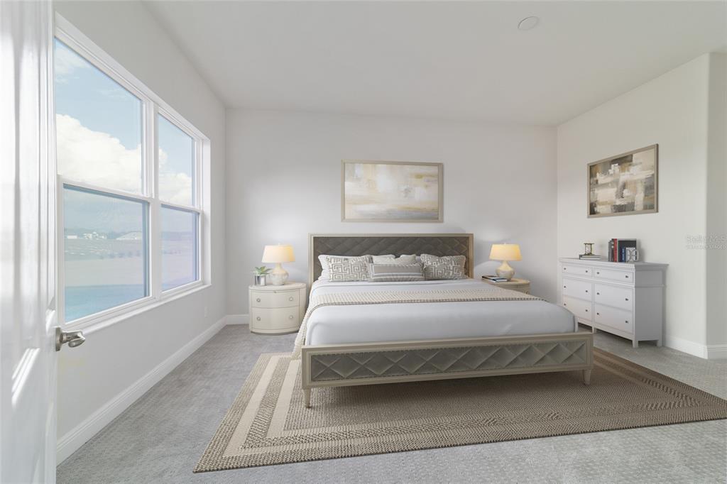 1499 East Pegasus Lane Inverness, FL 34453 - Photo 25 of 46 a bedroom with a bed and a large window
