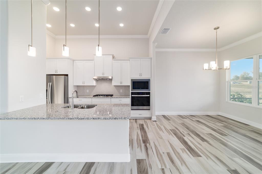 1499 East Pegasus Lane Inverness, FL 34453 - Photo 10 of 46 a view of a kitchen with kitchen island a sink stainless steel appliances and cabinets