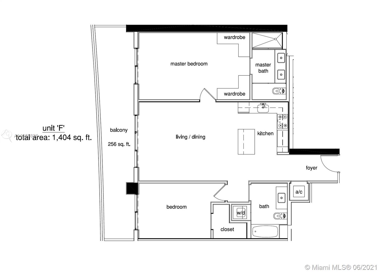 1010 Brickell Avenue, Unit 3209 Miami, FL 33131 - Photo 28 of 31 a picture of a bench in front of a wall
