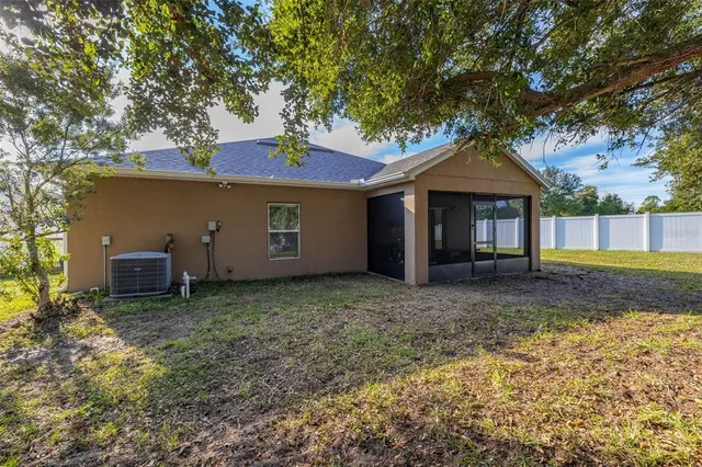 a backyard of a house