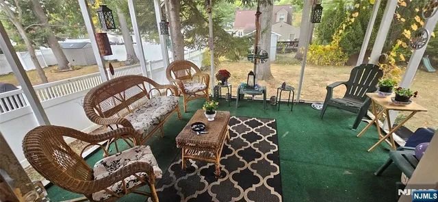 an outdoor space with patio