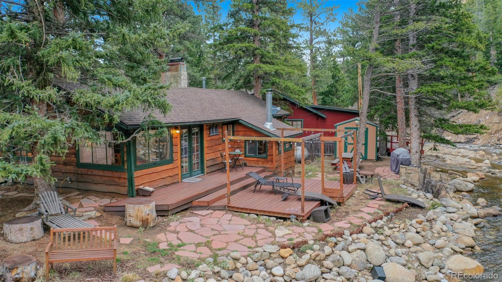2927 Riverside Drive Lyons, CO 80540 - Photo 3 of 30 a view of a house with backyard and sitting area