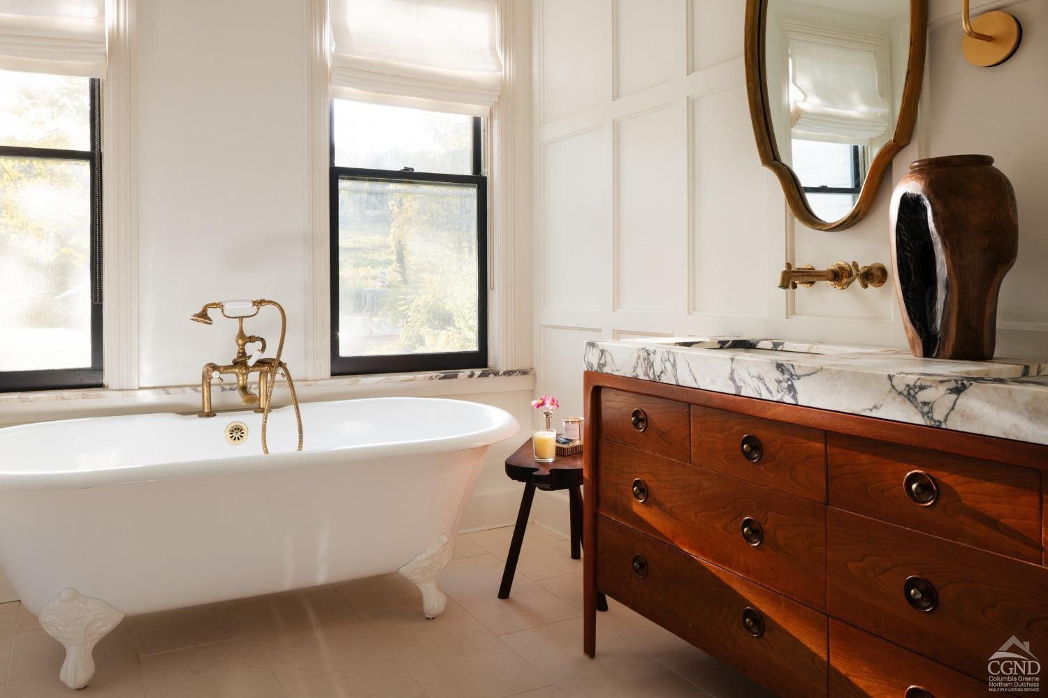 730 Ackert Hook Road Rhinebeck, NY 12572 - Photo 23 of 45 a bathroom with a sink and a mirror