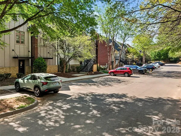 a car parked on the side of a street