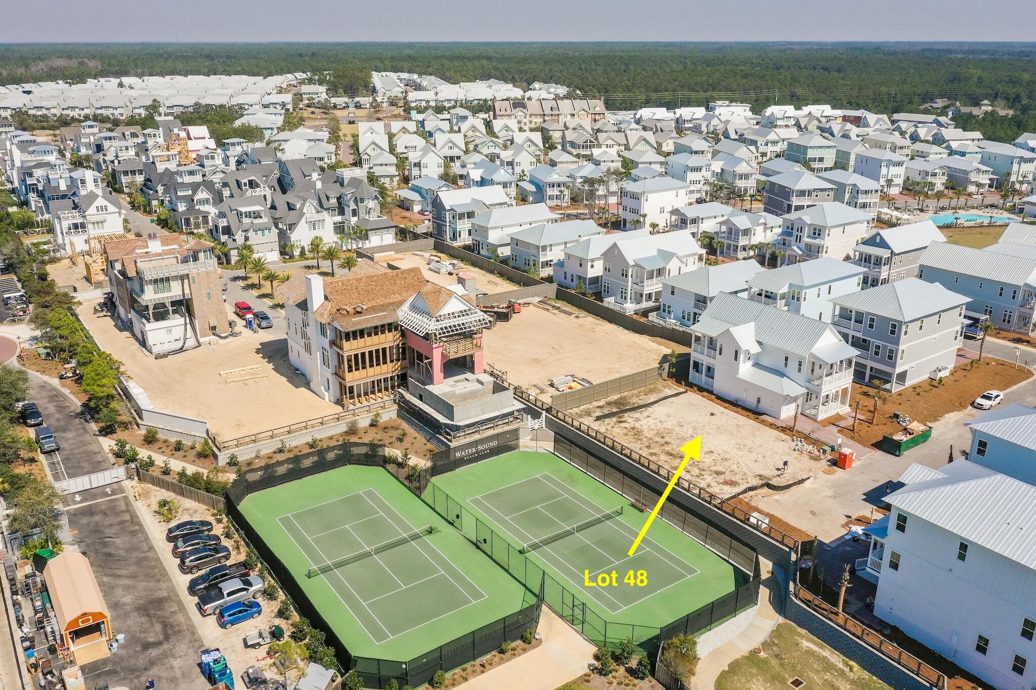 Lot 48 South Prominence Inlet Beach Inlet Beach, FL 32461 - Photo 7 of 30 an aerial view of a tennis ground and a city view
