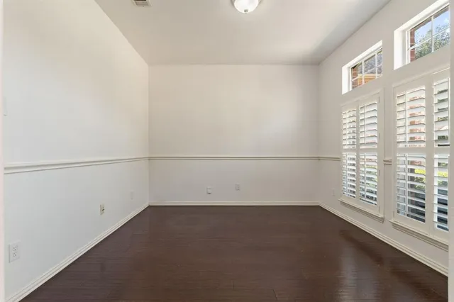 a view of a room that has window in it