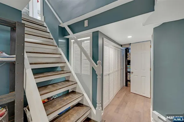 a view of an entryway with staircase