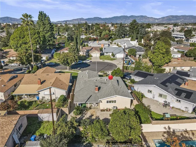 an aerial view of multiple house