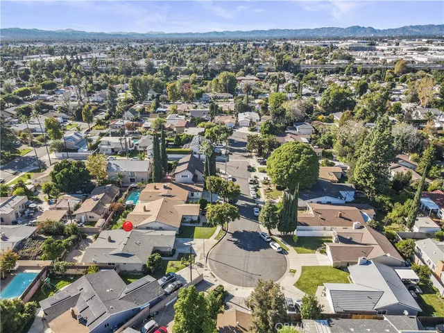 an aerial view of multiple house