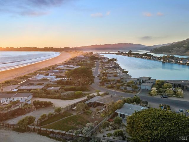 a view of lake and mountain
