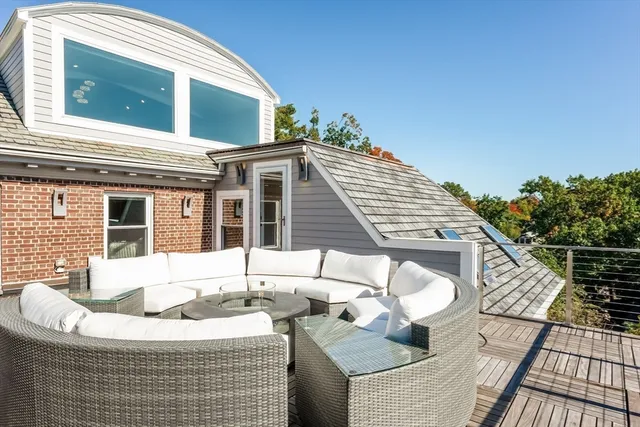 a view of a golf course with a garden