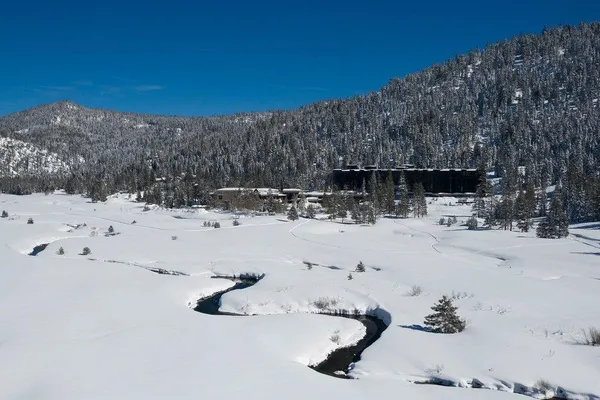 a view of a snow on the beach