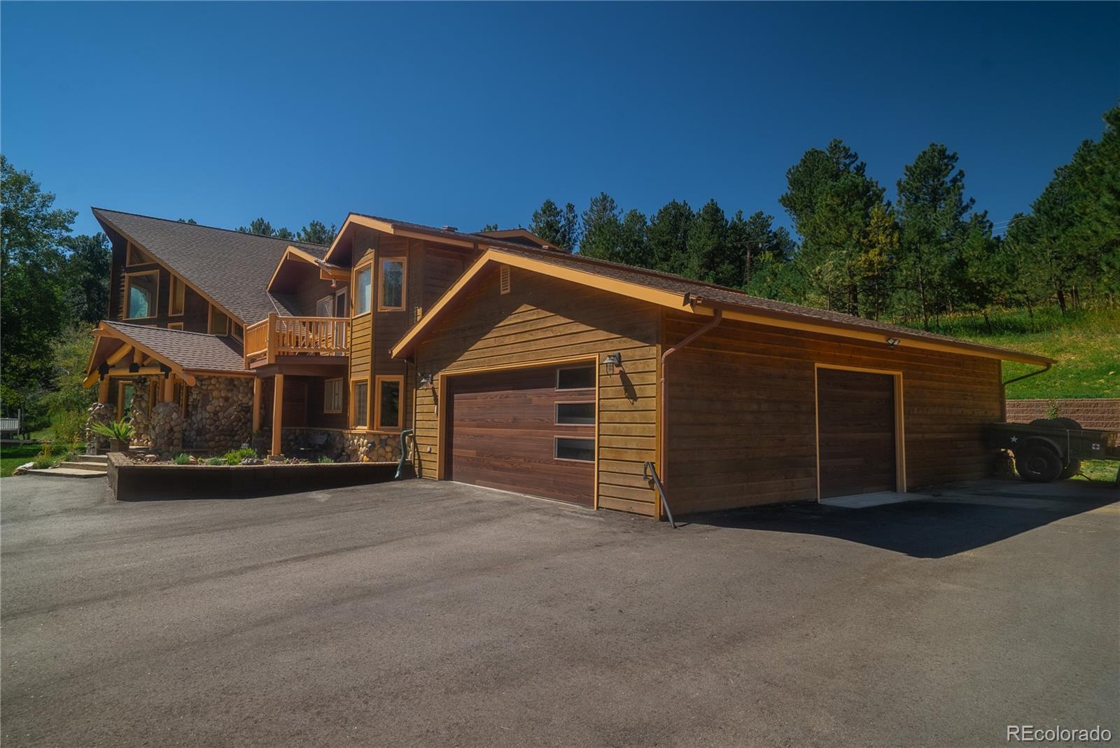 417 Witter Gulch Road Evergreen, CO 80439 - Photo 33 of 39 a view of a house with a garage