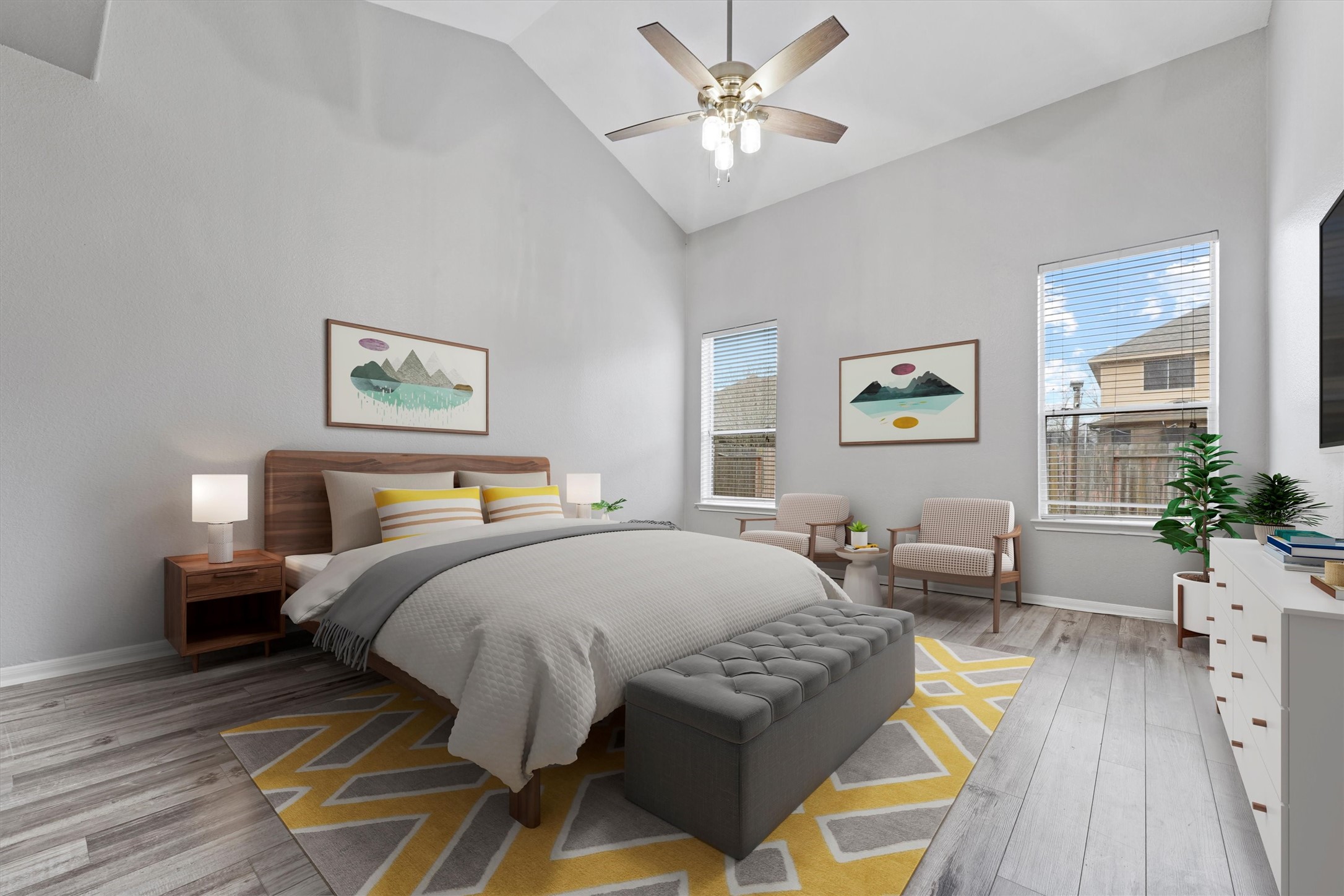 24522 Forest Path Court Spring, TX 77373 - Photo 17 of 18 a bedroom with a bed and wooden floor