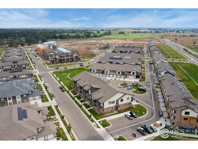 an aerial view of a city