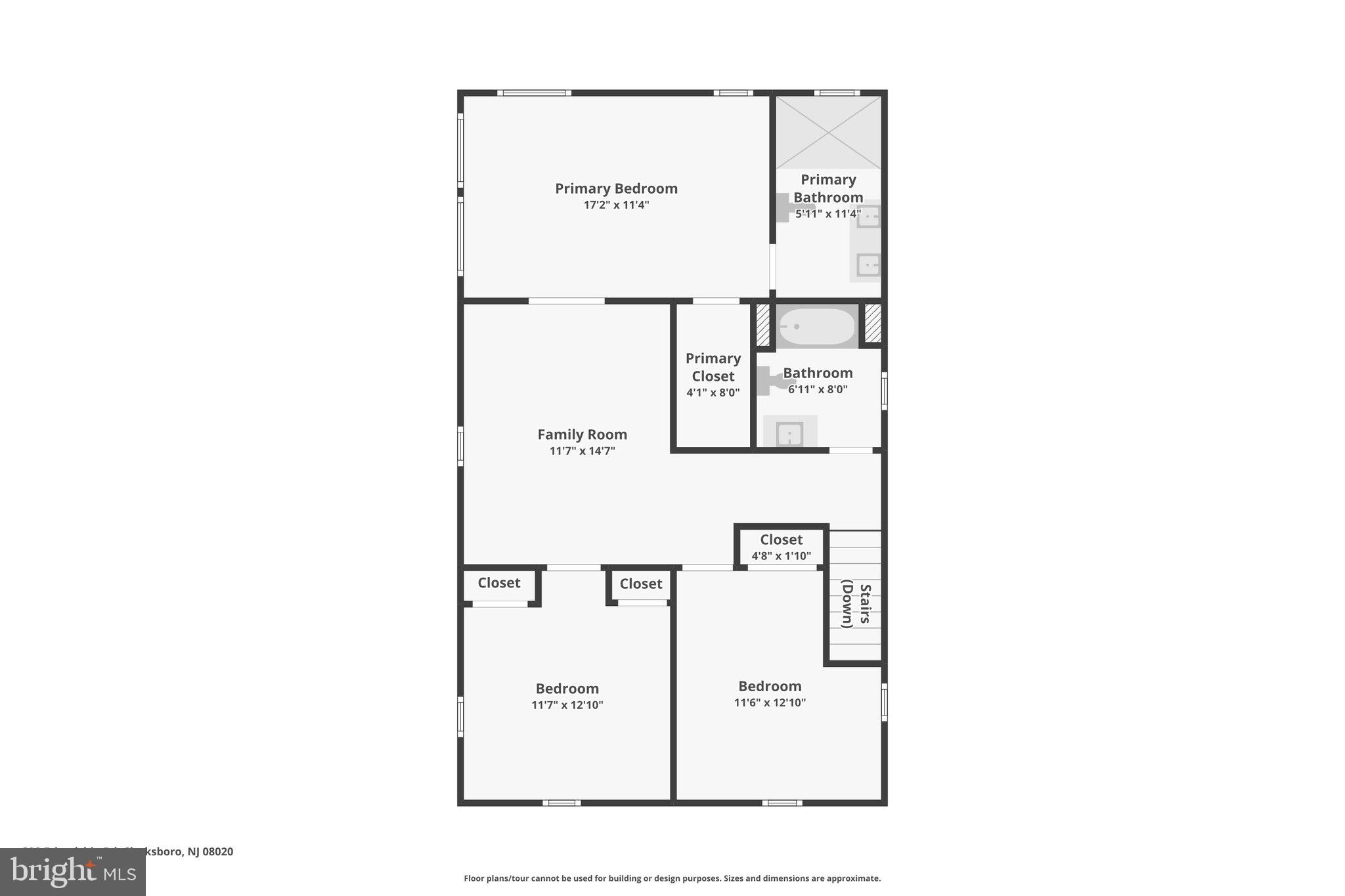 398 Friendship Road Clarksboro, NJ 08020 - Photo 9 of 50 Upstairs Floorplan