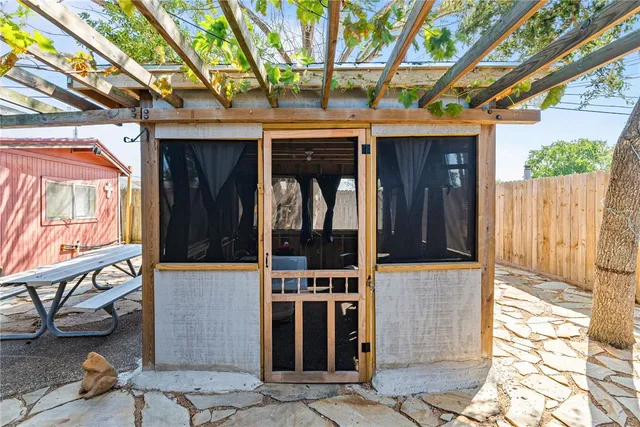a view of a entrance door of the house