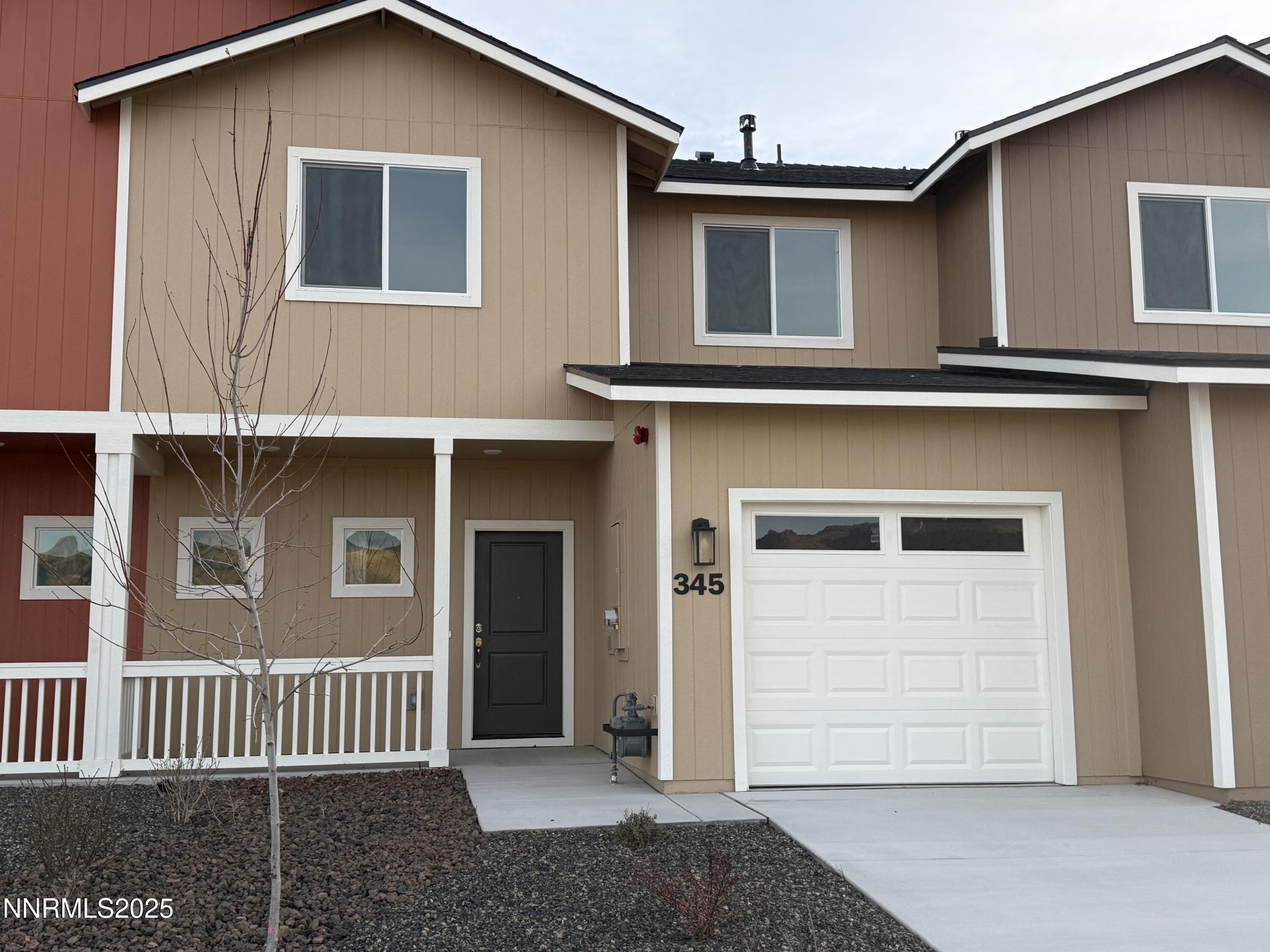 a front view of a house