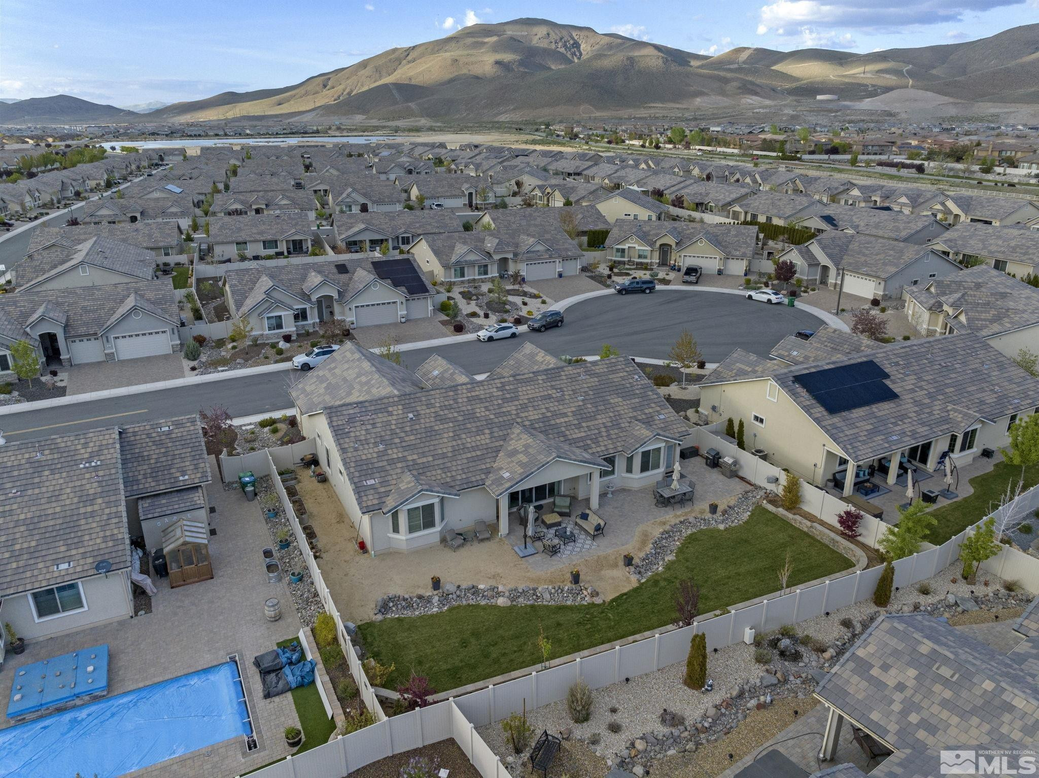 508 Alpine Rose Ct. Reno, NV 89521 - Photo 37 of 39 an aerial view of a house with a mountain
