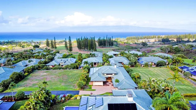 an aerial view of multiple house