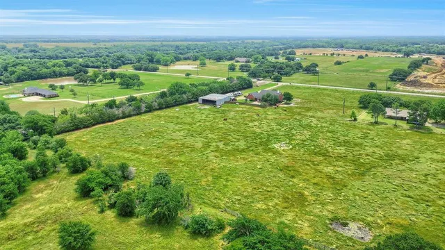 a view of a lush green space