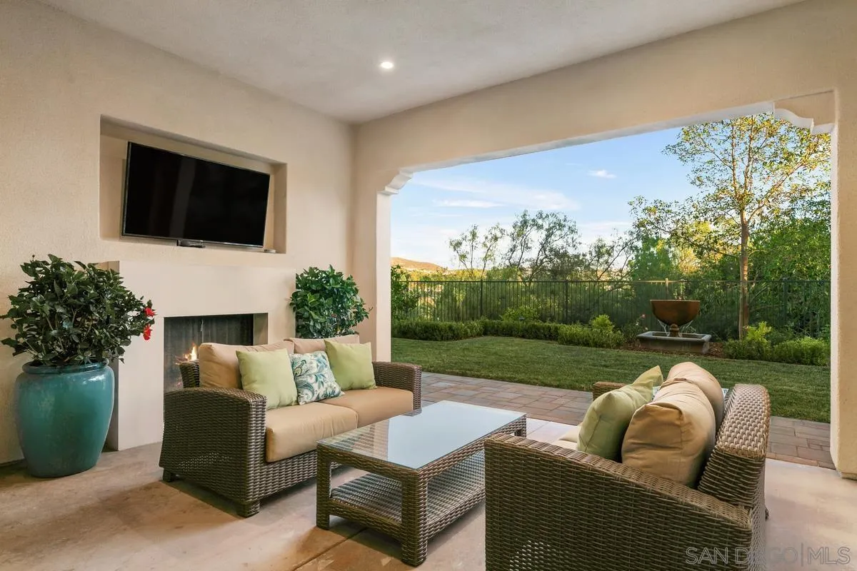 7923 Silvery Moon Lane Rancho Santa Fe, CA 92067 - Photo 8 of 22 a outdoor living space with furniture and garden view