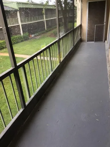 a view of balcony with floor