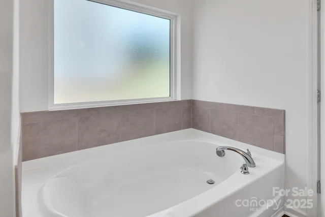 a bathroom with a tub
