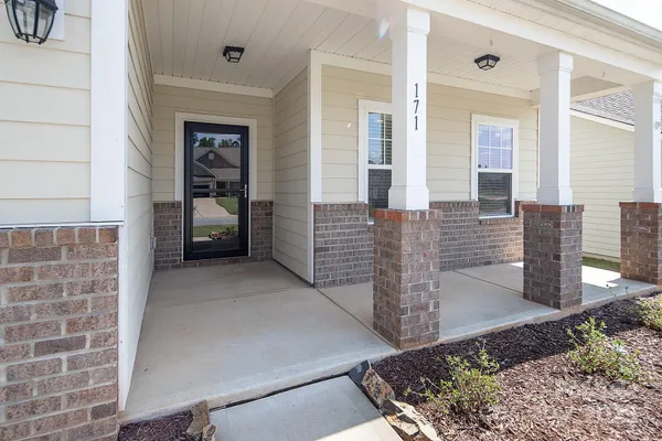 a view of front door of house