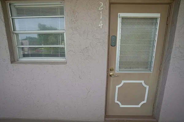 a view of front door