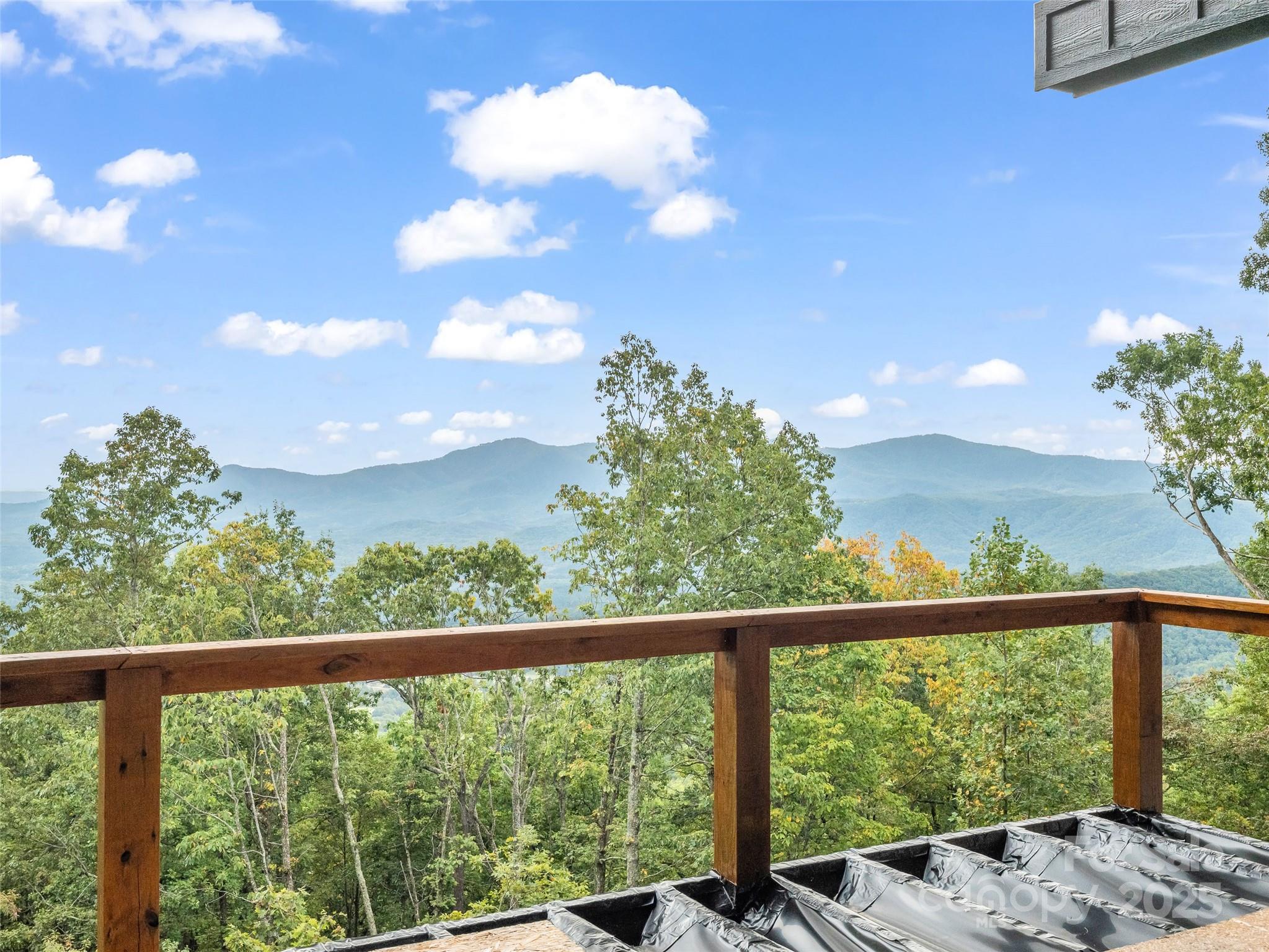 93 Chesterfield Drive Mill Spring, NC 28756 - Photo 26 of 48 a view of a green yard from a balcony