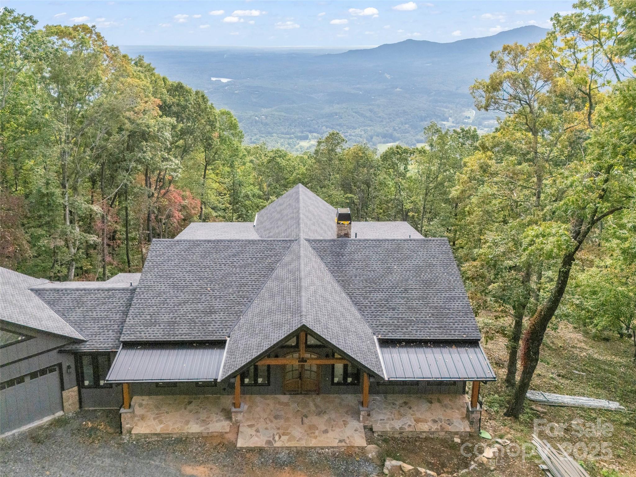 93 Chesterfield Drive Mill Spring, NC 28756 - Photo 48 of 48 a aerial view of a house with a yard and large tree