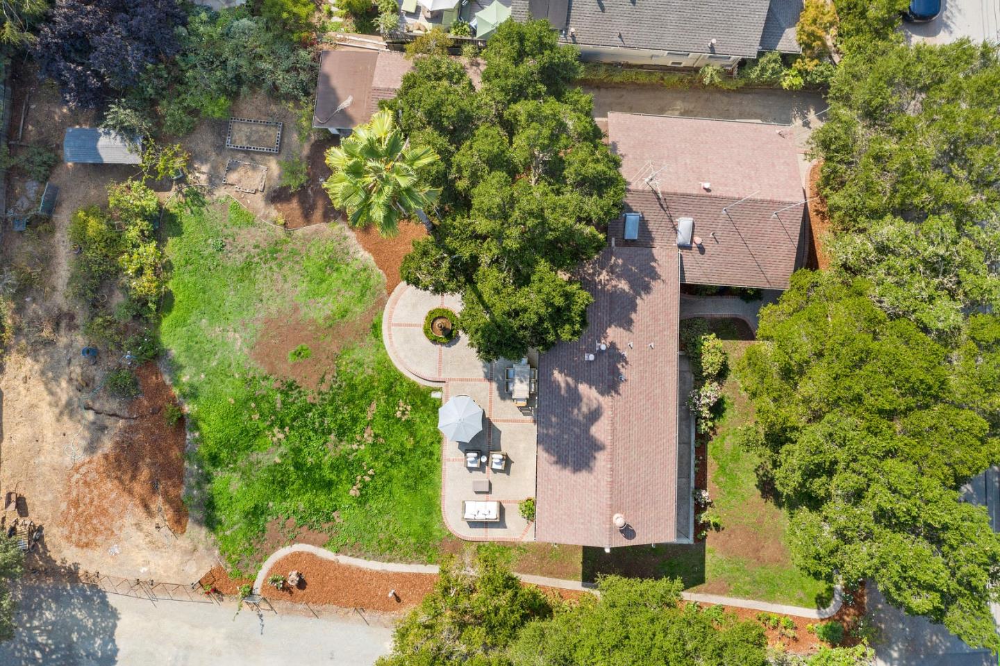 132 Alta Vista Road Woodside, CA 94062 - Photo 43 of 44 an aerial view of a house with a yard