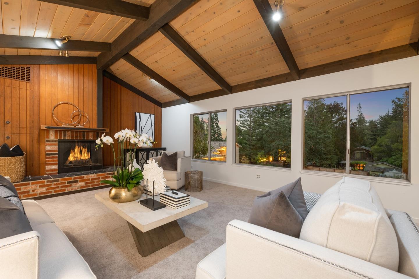 132 Alta Vista Road Woodside, CA 94062 - Photo 6 of 44 a living room with furniture and a large window