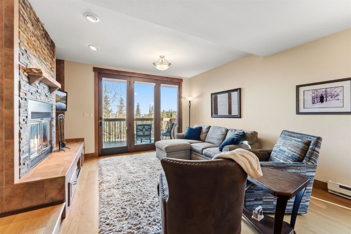 1682 Boreas Pass Road, Unit C Breckenridge, CO 80424 - Photo 16 of 50 Floor to ceiling windows in the living room
