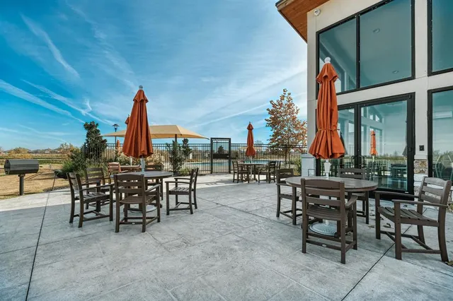 a view of a house with a patio