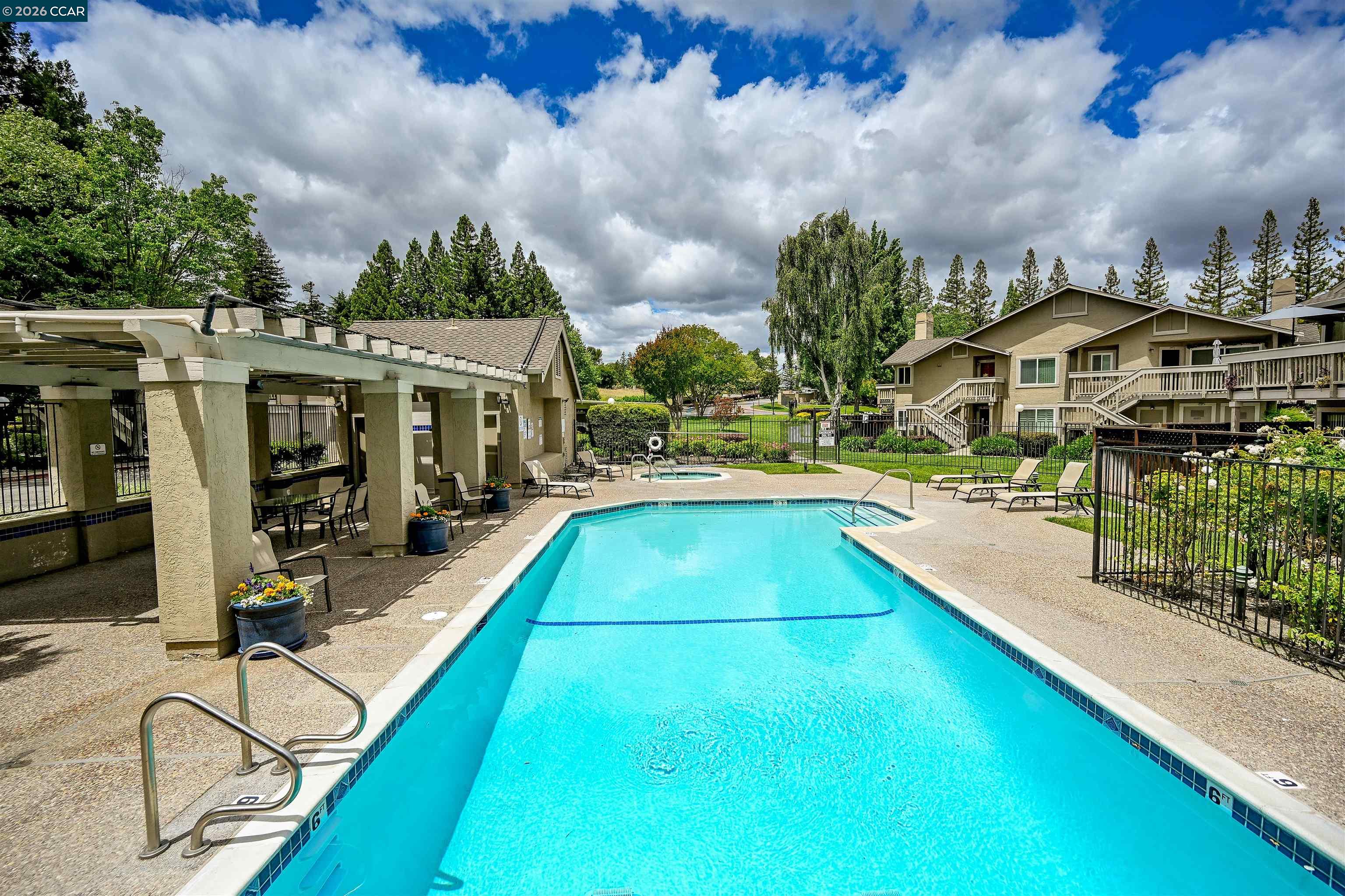 3659 Crow Canyon Road San Ramon, CA 94582 - Photo 25 of 26 a view of a house with swimming pool and sitting area