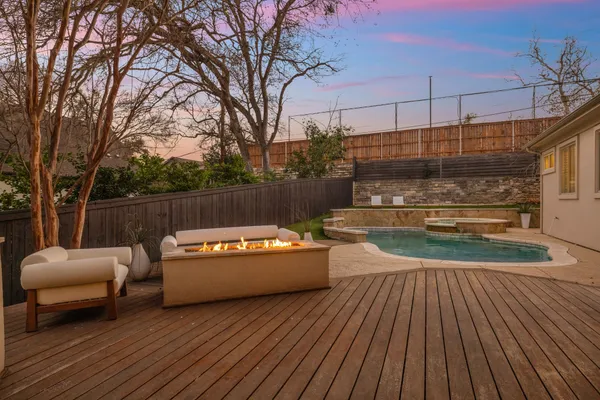 a view of outdoor space with seating