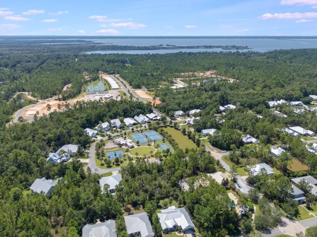 an aerial view of a city