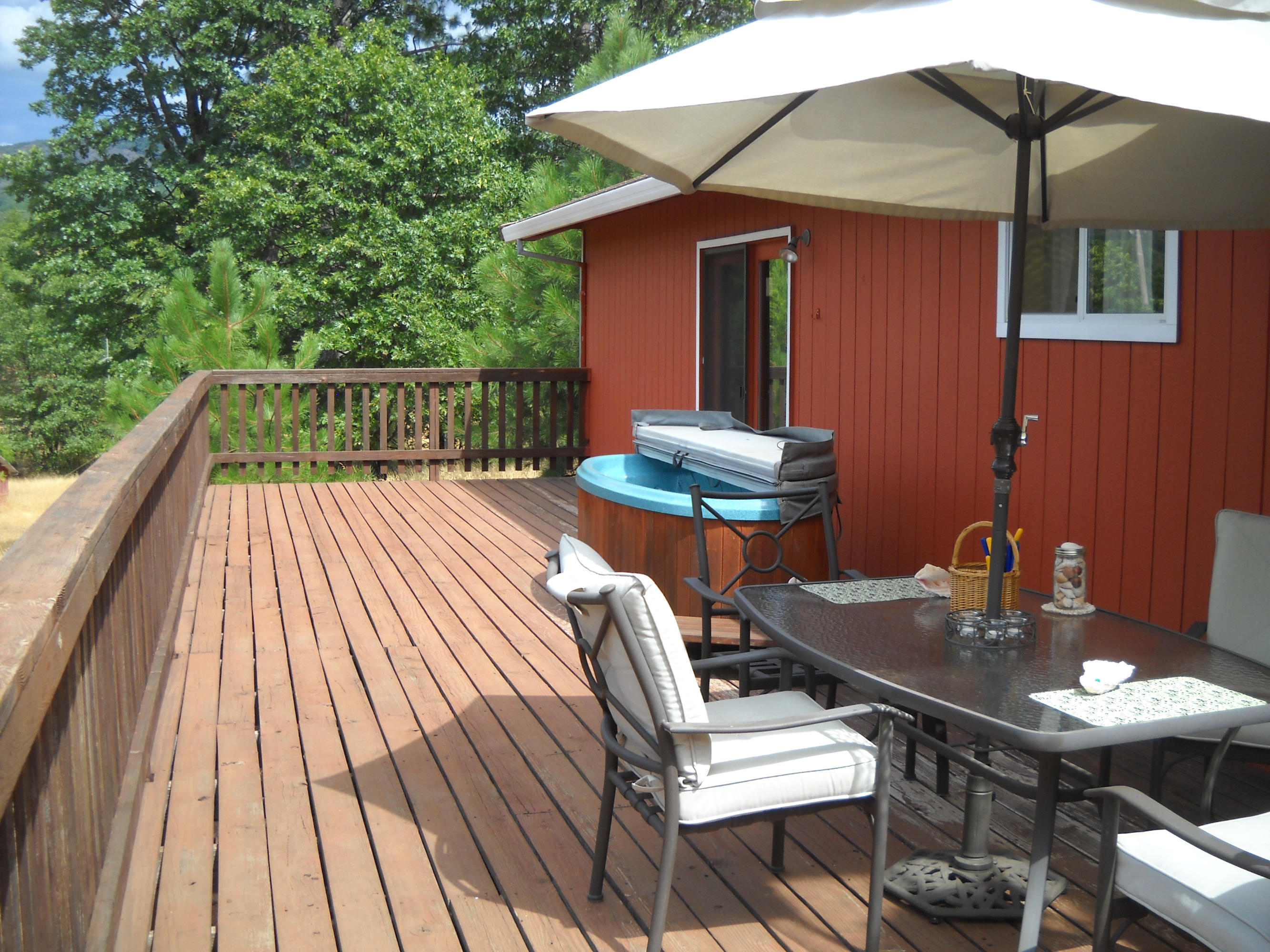 Deck and spa