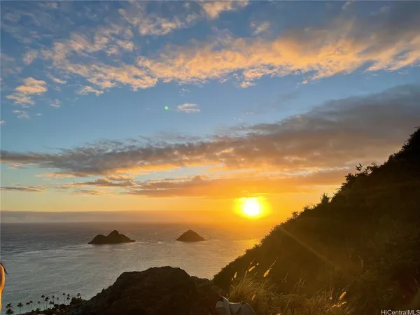 a view of an ocean and beach