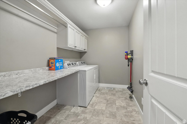 1055 West 2500th Street South Logan, UT 84321 - Photo 25 of 53 Laundry room, cabinetry, built-in folding counter