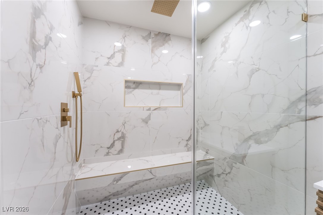 2200 South Fort Apache Road, Unit 1101 Las Vegas, NV 89117 - Photo 23 of 42 Bathroom with a marble finish shower