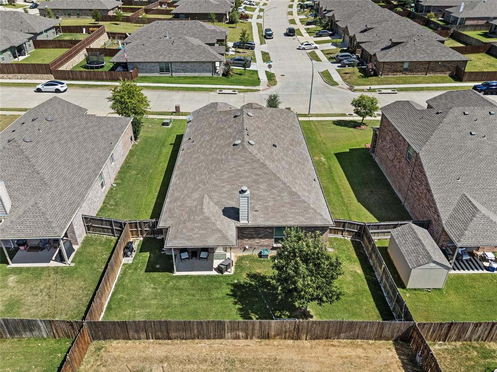 537 Running Water Trail Fort Worth, TX 76131 - Photo 27 of 31 an aerial view of a house with a garden