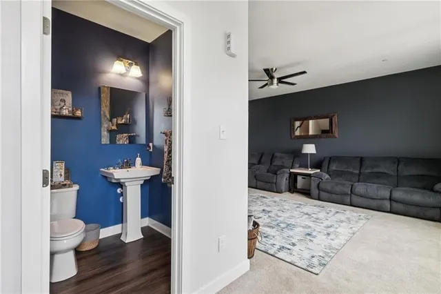 a view of kitchen and living room